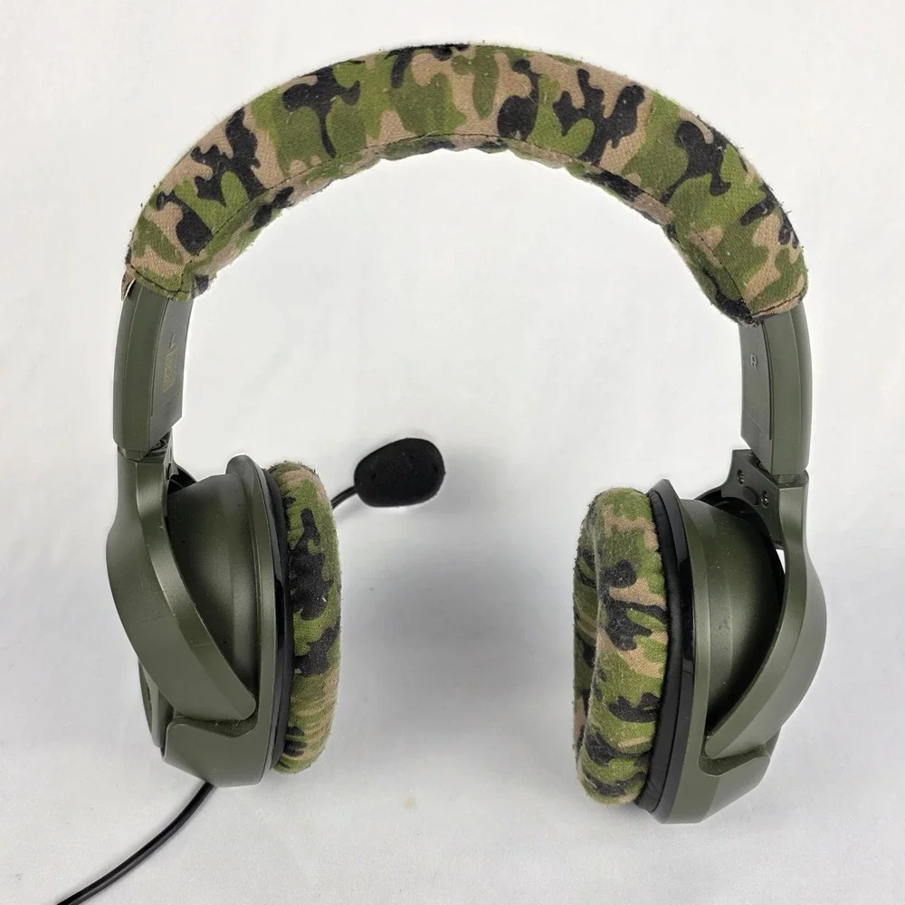 Turtle Beach Recon 50p Gaming Headset (works) Olive Green Camo-‎ MIC NOT WORKING